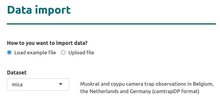 Data import module